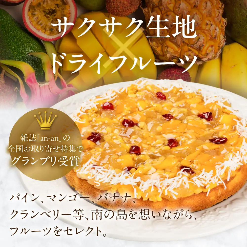 【夏季限定】タカバヤシのサマードライフルーツのタルト 18cm径 【23-5】