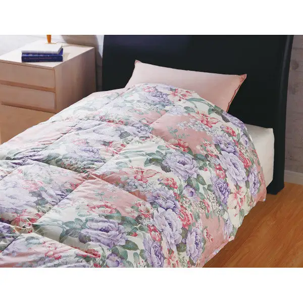 国産羽毛ふとん(柄おまかせ) ホワイトダウン約1.0kg入 シングルサイズ(約150×210cm) FNU-016 [2048]