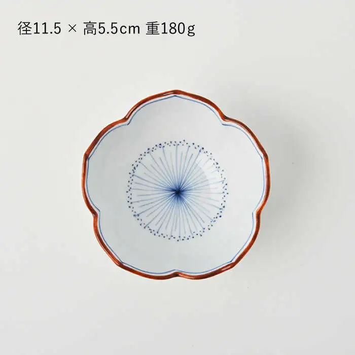 【波佐見焼】桔梗絵 桔梗型 小鉢 5個セット 食器 皿 【福田陶器店】 [PA239]  波佐見焼