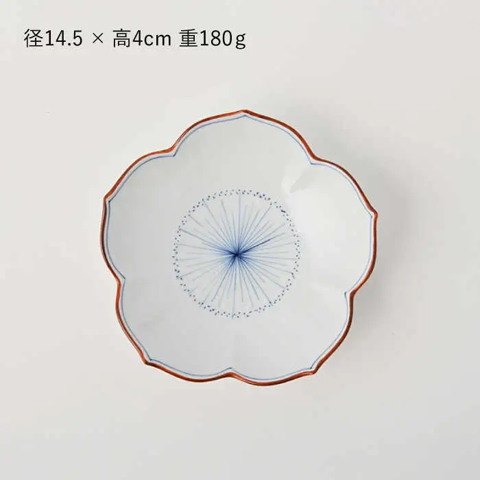 【波佐見焼】桔梗絵 桔梗型 取皿 小皿 5枚セット 食器 皿 【福田陶器店】 [PA240]  波佐見焼
