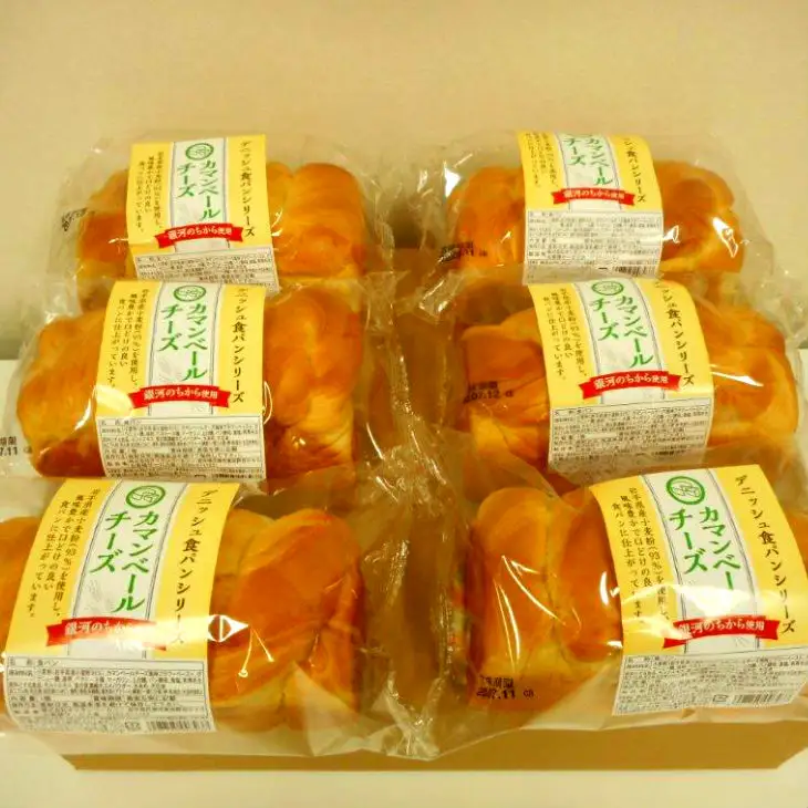 岩手県産小麦「銀河のちから」使用　ロングライフパン内麦デニッシュ食パン チーズ（６個） 【687】