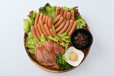 手づくり晩餐セット 牛肉 ウインナー にんにく塩 冷蔵 那須町 〔C-7〕