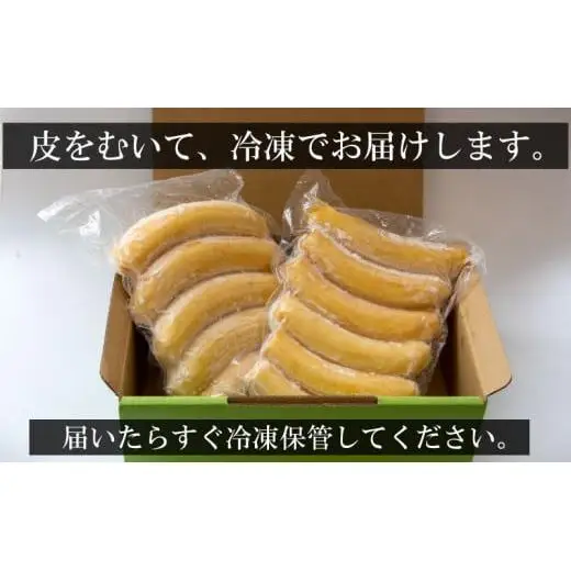 冷凍バナナ 1.5kg以上 約800g×2 国産 高知県産