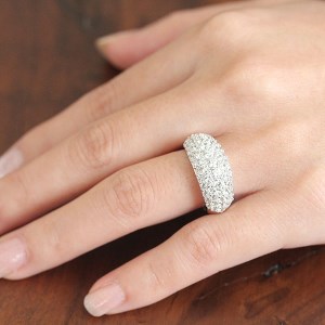 170-9-1 指輪 PT900 プラチナ ダイヤモンド 計 2.0ct パヴェ リング 幅広 【 f046-pt 】 ALPAZ078