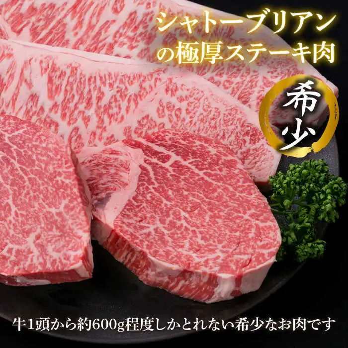 【全12回定期便】【極厚ステーキ】シャトーブリアン 約180g×3枚 サーロインステーキ 約250g×3枚 合計6枚 博多和牛 A4ランク 和牛 ヒレ 糸島市/糸島ミートデリ工房[ACA183]