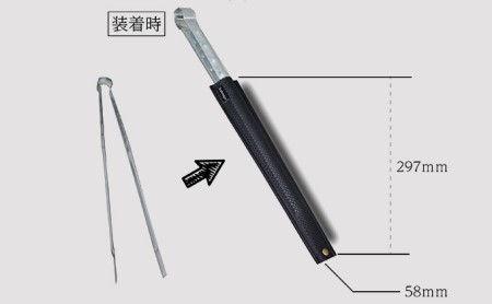 火ばさみカバー【アウトドア キャンプ BBQ】 アウトドア用品 キャンプ用品 アクセサリー エコキャンプ バイカラー 持ち運び 通気性 耐熱性 汚れに強い 耐久性 お手入れ簡単  ブラウン×ブラック
