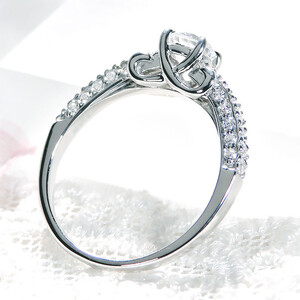 140-9-3 指輪 PT900 プラチナ ダイヤモンド 計 0.63ct 【 VVS1 G Verygood 】 リボン 結び 和風 【保証書・ソーティングカード付】 【 f199-pt 】 ALPAZ073