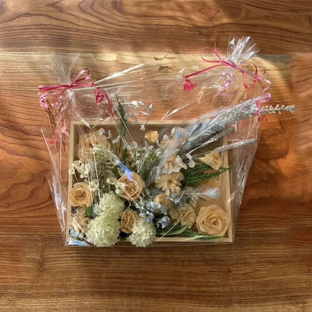 フラワーアレンジ工芸品鉋材KANNA置き物フラワーアレンジ