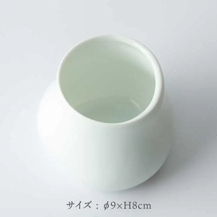 【美濃焼】冷酒グラス G20モデル【陶芸家 山田晋一朗】食器 酒器 おちょこ お猪口 ぐい呑み ぐい飲み お酒 日本酒 白 ホワイト シンプル [MAJ004]