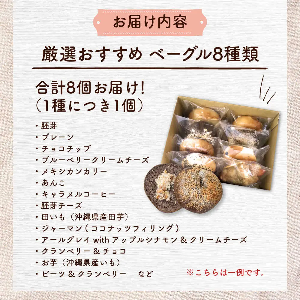 おまかせベーグル 8種 おすすめ 罪深ベーグル BCAE002