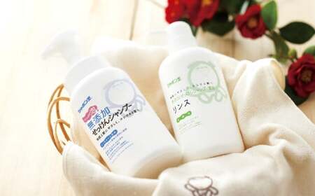 シャボン玉石けん 無添加 せっけん シャンプー ＆専用 リンス ボトル 各1本＋つめかえ用各1袋＋トラベル用分包（シャンプー5袋+リンス4袋）セット