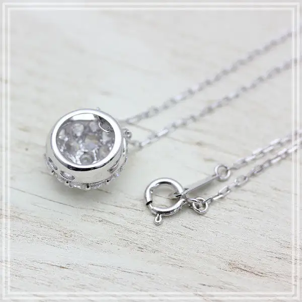 95-9-1 ネックレス PT900 プラチナ ダイヤモンド 計 1.0ct 天然ダイヤ パヴェ ドーム型 ペンダント 【 f025-pt 】 ALPAZ068