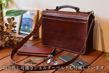 ヌメバッグ ‐BBミニ‐ ショルダー付 (ブラウン) 本革 牛革 バッグ 鞄 [M-02700202] [BFAJ035]
