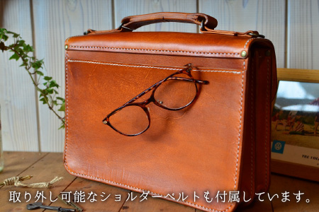 ヌメバッグ ‐BBミニ‐ ショルダー付 (ライトブラウン) 本革 牛革 バッグ 鞄 [M-02700203] [BFAJ036]