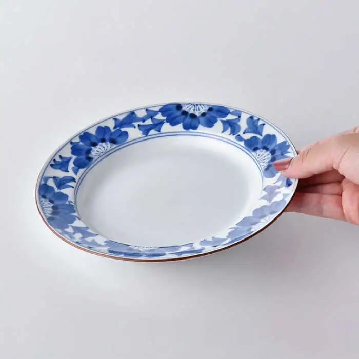 【波佐見焼】洋花紋 花柄 6寸皿 20cm プレート 2枚セット 食器 皿 【洸琳窯】 [GE53] 波佐見焼
