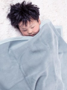 綿100% ジュニア毛布 (アッシュグリーン) 100×140cm 毛布の町泉大津市産 N-MMJ300 [2467] | ベビーブランケット ベビーブランケット