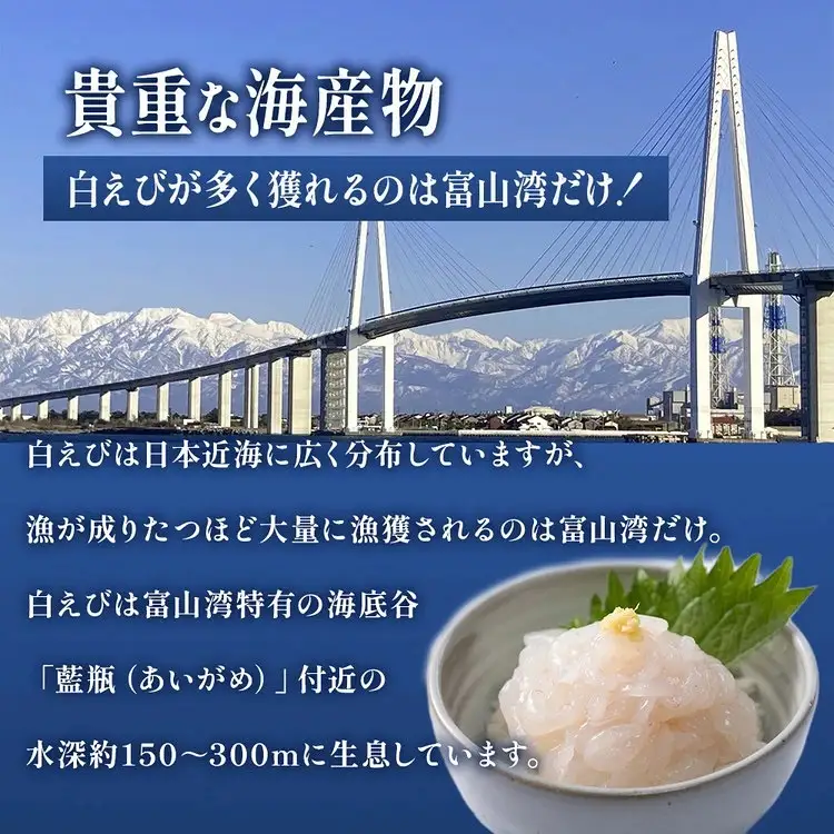 白えび3種セット（刺身、昆布締め、殻付き）　※沖縄・離島への配送不可