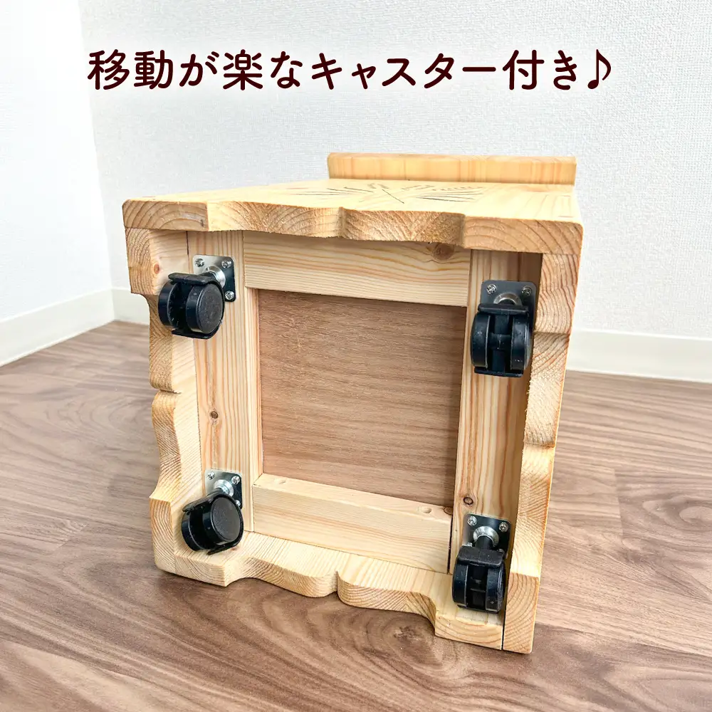 北海道産 天然木の手づくり ゴミ箱（りんご形）【木工房TANAKA】[AXAU011]