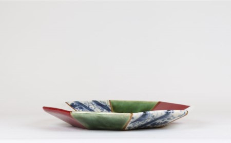 【美濃焼】漆陶 つなぎ八角プレート(17cm) 黒【宗山窯】 食器 角皿 和モダン 陶器   [MBI019]