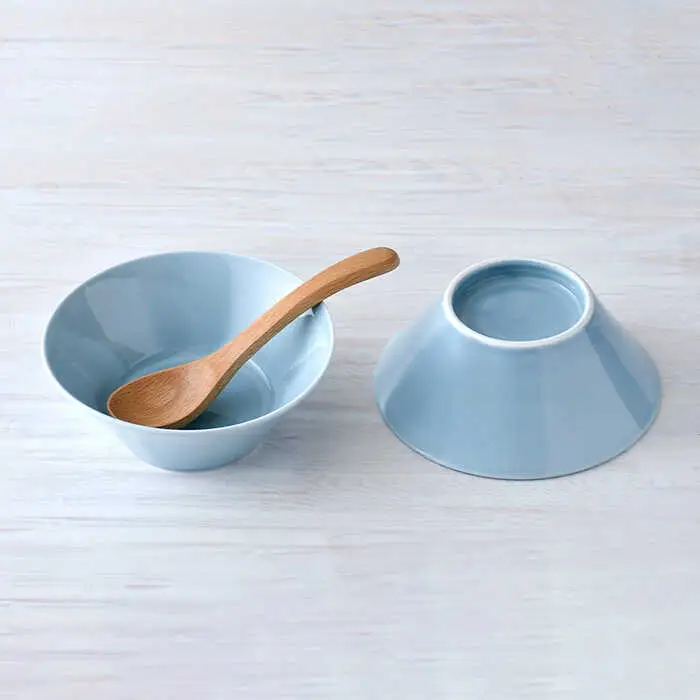 【波佐見焼】高台小鉢 ブルー 2個セット 食器 皿 【舘山堂】 [RC33]  波佐見焼