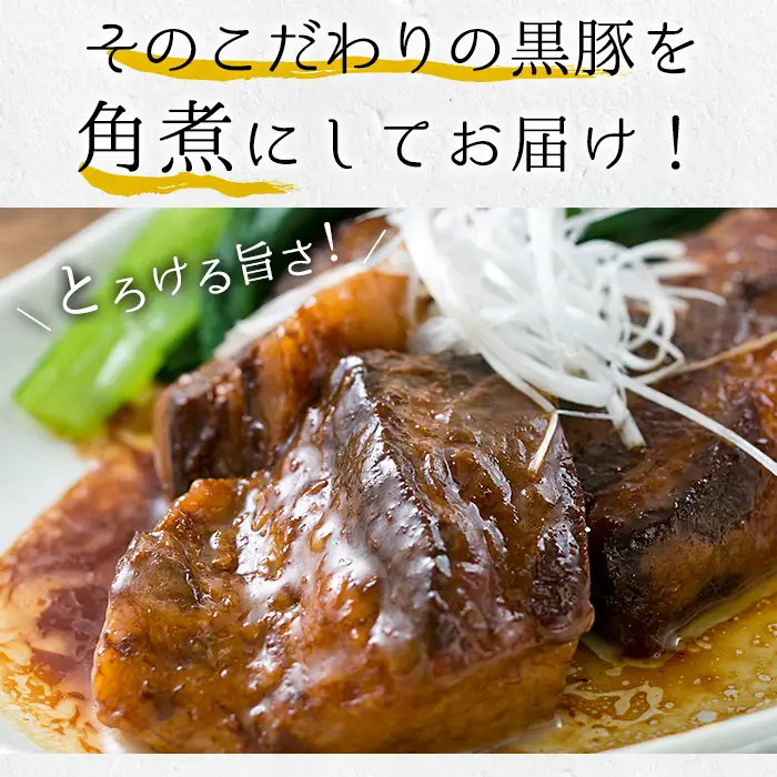 鹿児島県産 黒豚 角煮 1kg（250g×4袋）小分け 常温 角煮【00-008-05】