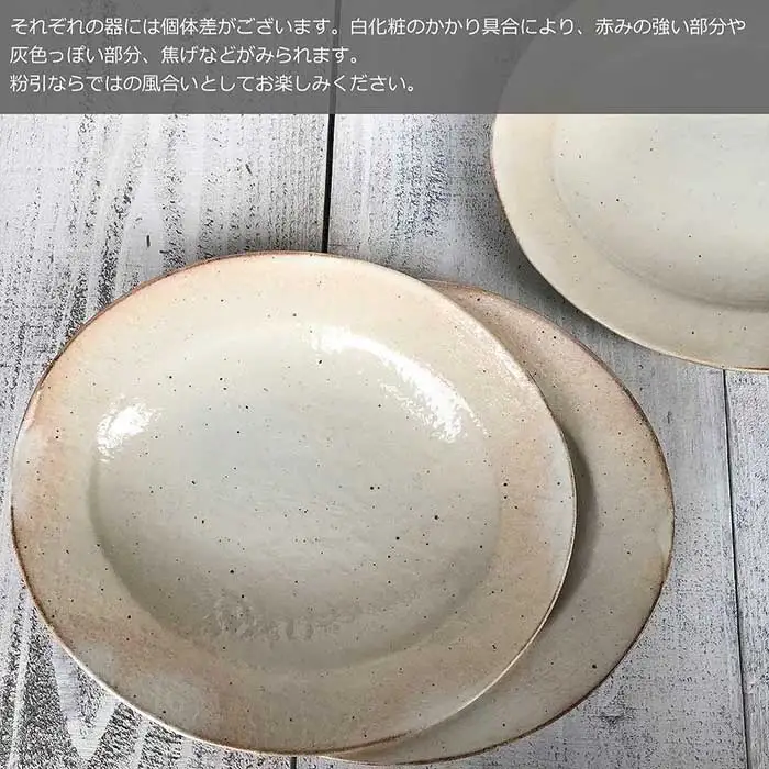 信楽焼 だ円リム皿(小)鉄散＆サビ釉セット【古谷製陶所】