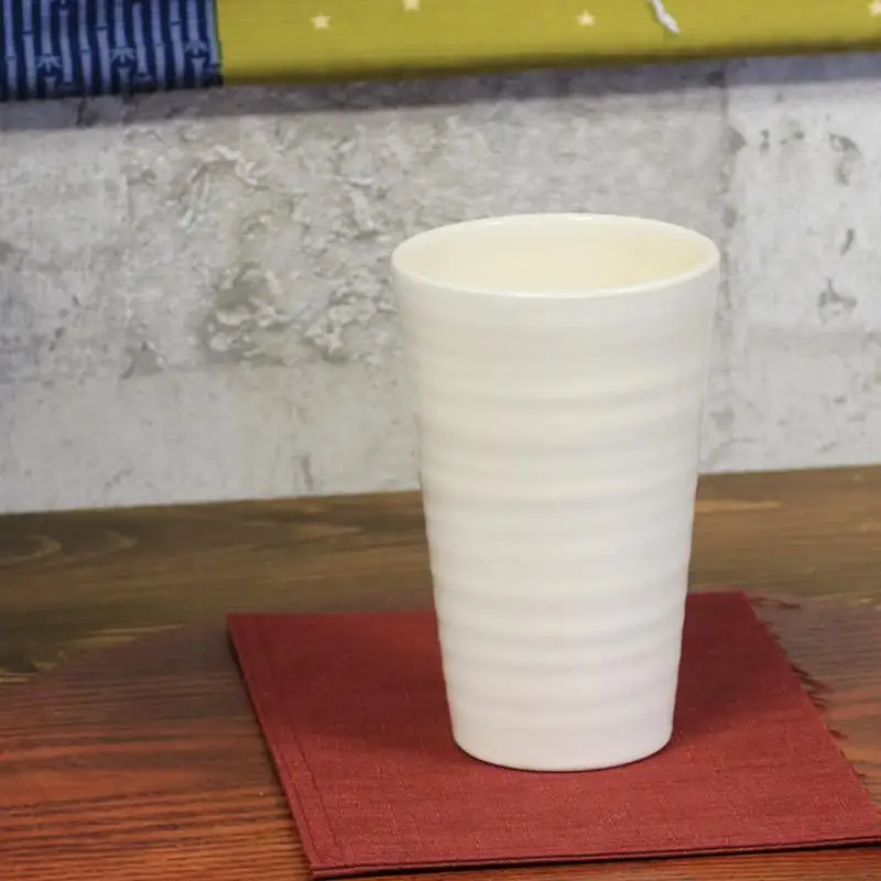 信楽焼 うま泡ビアカップ（白） 陶器 フリーカップ タンブラー