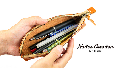 本革ペンケース Native Creation 栃木レザー 本革ペンケース【NC3770V】【全7色】【納期1～3カ月】 OLIVE