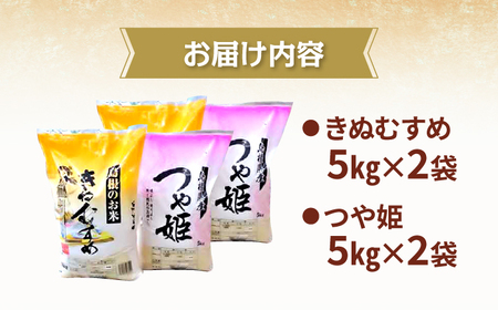白米 松江産忌部地区･矢田地区の里山米「きぬむすめ白米10kg･つや姫白米10kgセット」 島根県松江市/有限会社原田米穀[ALBW005] 白米 白米