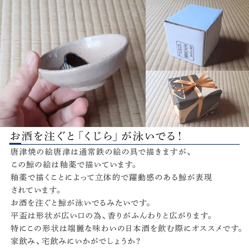 唐津焼 絵唐津鯨紋 平盃