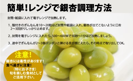 大粒銀杏(殻付き)1,200g 江里口農産加工所 ぎんなん 銀杏 季節 旬の食材 B110-031