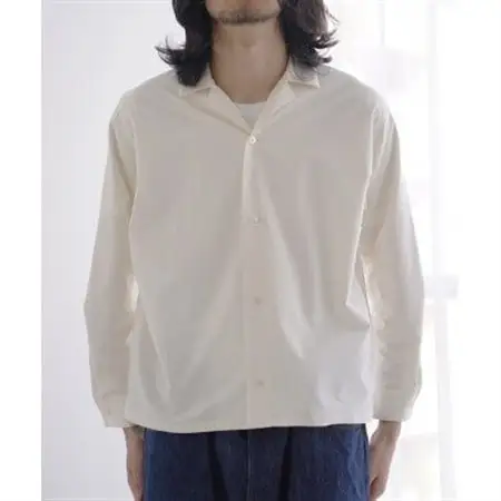 Kinudian パジャマシルクシャツ ホワイト フリーサイズ　ユニセックス　リラックスコーデ_装飾品・工芸品 男性・メンズ 洋服 _【1314936】