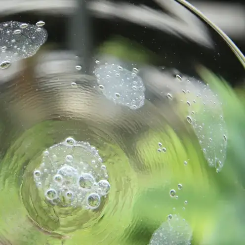 【琉球ガラス工房雫】水玉お皿（中・１枚）