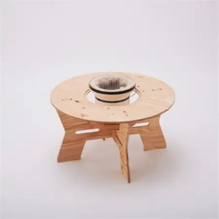 THE BARA +BARAの七輪囲いRoundアウトドアテーブル　カラー:ナチュラル_雑貨・日用品 アウトドア用品 スポーツ・アウトドア用品   雑貨・日用品 キャンプ用品 スポーツ・アウトドア用品 _【1326227】