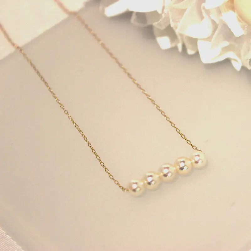 パール 5粒ネックレスYamashita-Pearl4.5-5.5mm パール A180-021006