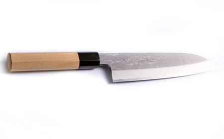 包丁 鐵泉玉鋼　墨流し三徳包丁 片刃（右利き） 18cm  [AIAV021] 包丁