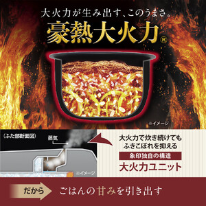 象印 圧力IH炊飯ジャー 1升炊き ( 炊飯器 ) 「 豪熱大火力 」 NWBB18-BZ スレートブラック