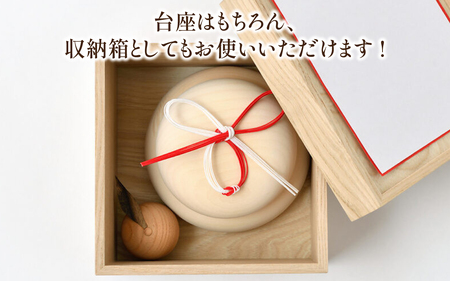 木の鏡餅（蝶結び水引付き）