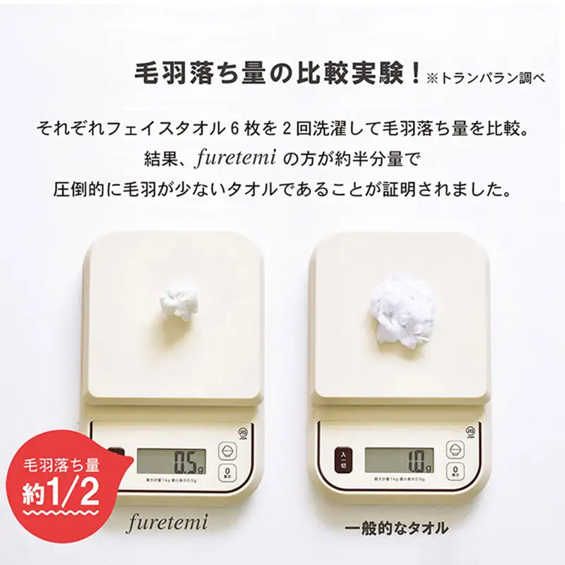 毛羽落ち軽減！フェイスタオル6枚ベージュ