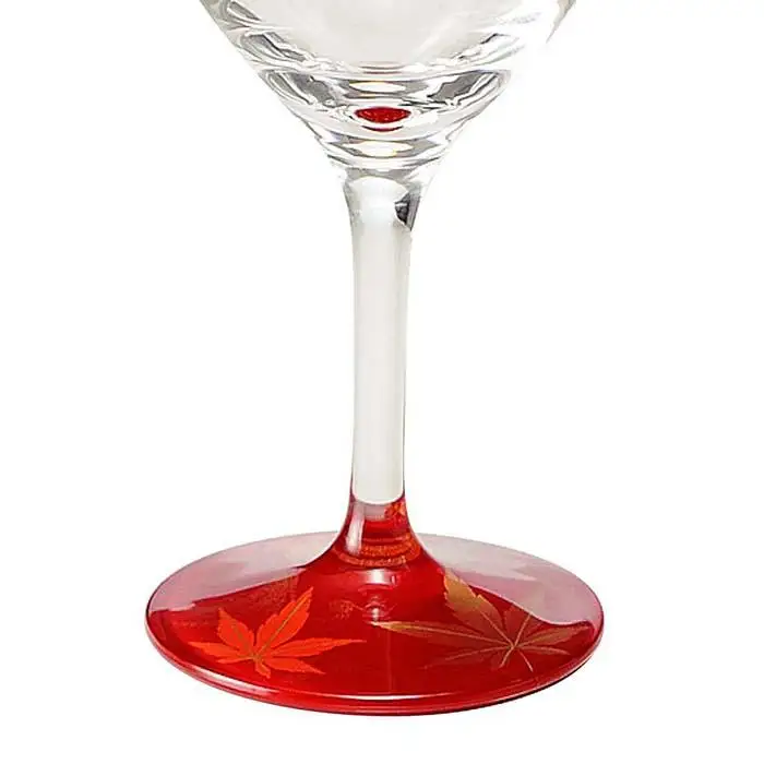 ぬりもん de Verre ワイングラス 蒔絵 紅葉ペアセット