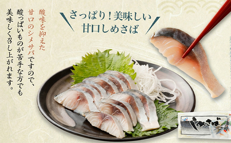 しめさば玄海漬け150g×6袋 合計900g しめさば