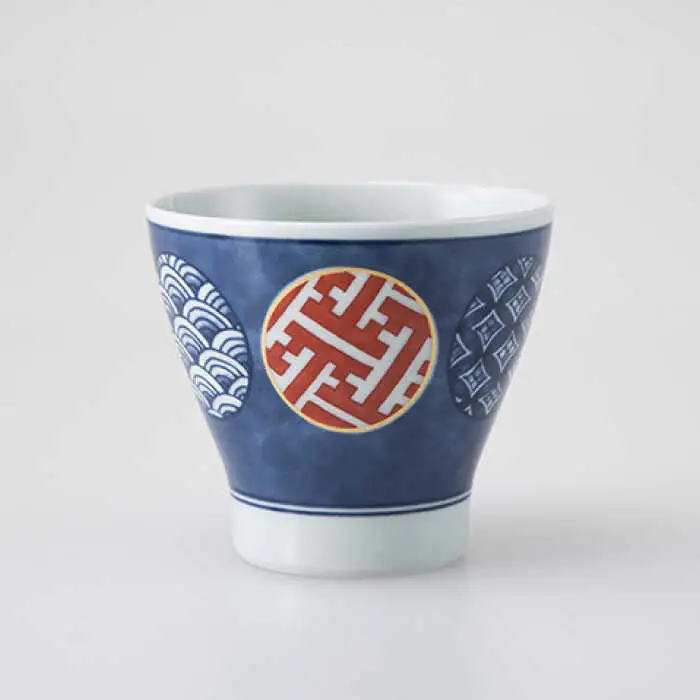 【波佐見焼】染錦文様 カップ揃 そばちょこ 5点セット 食器 皿 【西海陶器】 1 20636 [OA243]  波佐見焼