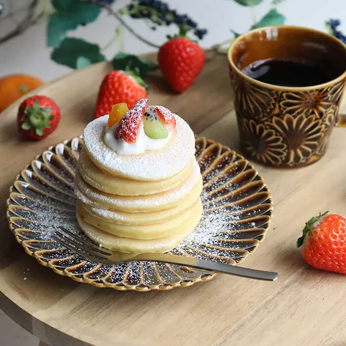 【波佐見焼】マリーゴールド プレート M  アメ 2枚セット ケーキ皿 取り皿 食器 皿 【翔芳窯】 [FE108]  波佐見焼