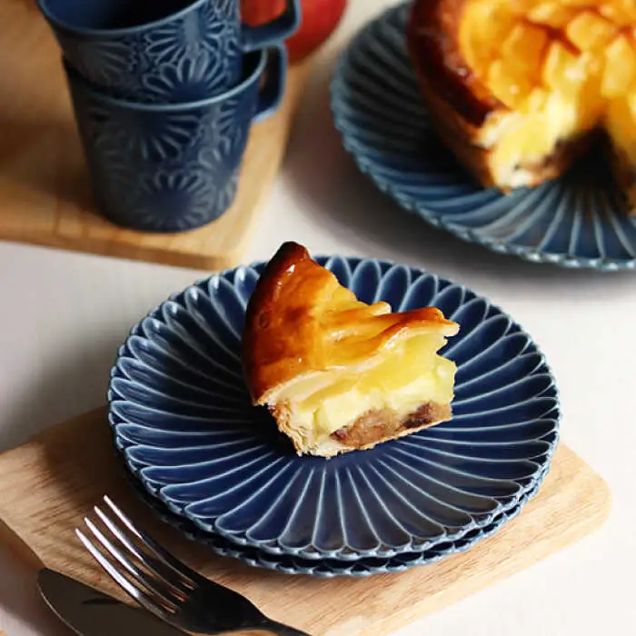 【波佐見焼】マリーゴールド プレート M  デニム 2枚セット ケーキ皿 取り皿 食器 皿 【翔芳窯】 [FE112]  波佐見焼