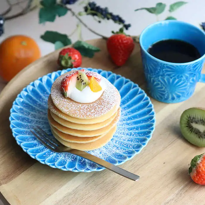 【波佐見焼】マリーゴールド プレート M  オーシャンブルー 2枚セット ケーキ皿 取り皿 食器 皿 【翔芳窯】 [FE114]  波佐見焼