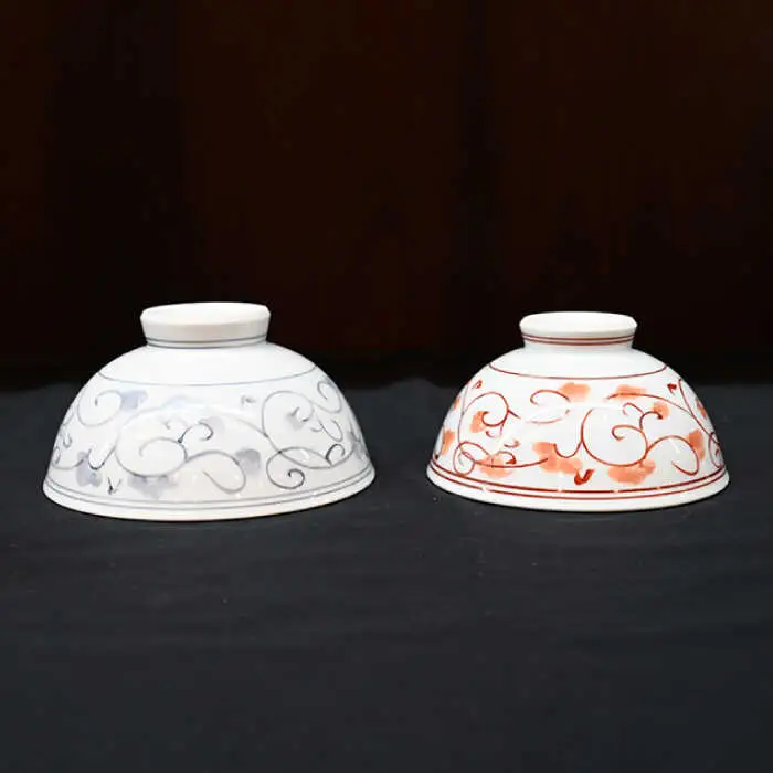 【波佐見焼】赤絵唐草 茶碗・コップ 4点セット 食器 皿 【協立陶器】 [TC97] 波佐見焼