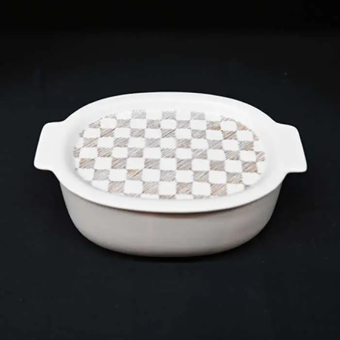 【波佐見焼】オーブンウェア グラタン皿 和市松茶 3点セット 耐熱食器 オーブン可 食器 皿 【協立陶器】 [TC61] 波佐見焼