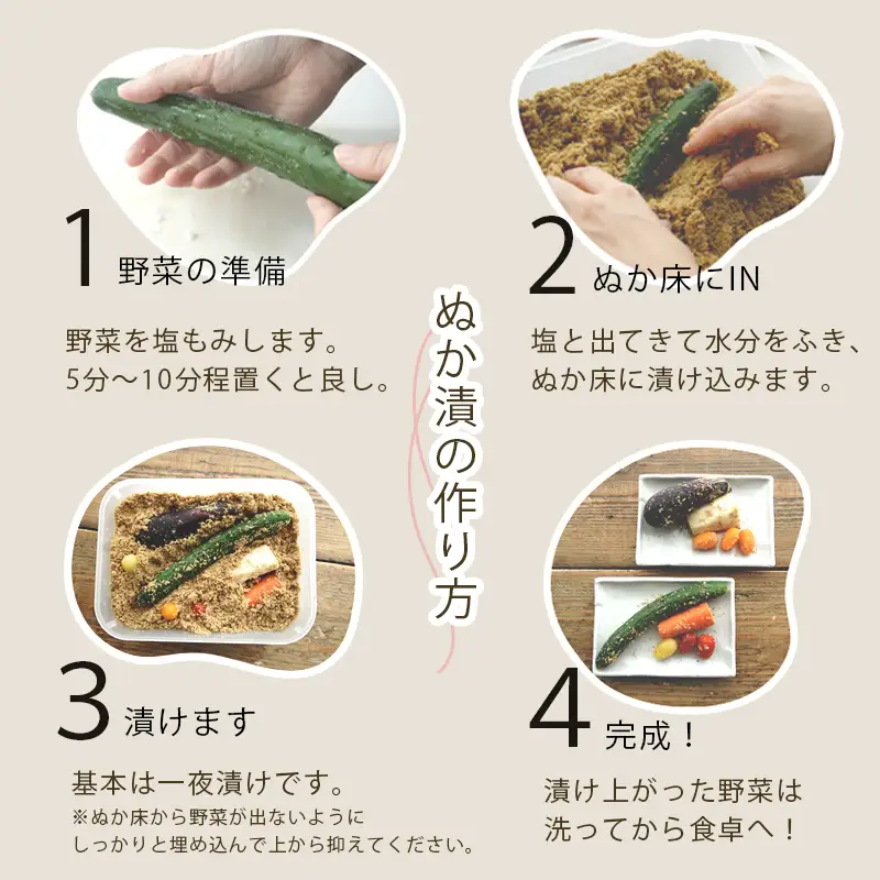 竹ぬか床 1kg 足し糠 セット ： 糠床 ぬか漬け