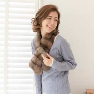 毛皮の王様 ロシアンセーブル切替えチョーカー ワイルド【0976】