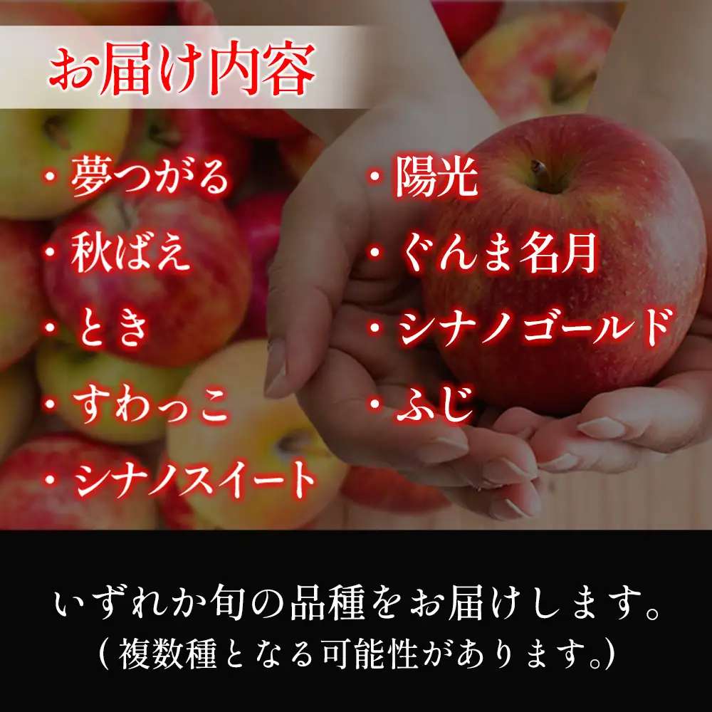 ≪10月中旬以降発送≫りんご 国産 3kg 農家直送 岡ちゃん農園 芸北りんご 林檎 夢つがる 秋映 とき すわっこ シナノスイート 陽光 ぐんま名月 シナノゴールド ふじ_OK066_001